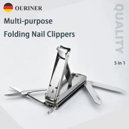 Multi-purpose Kit Manicure Tools Multi-purpose Nail Clippers 5-In-1 Nail Clippers Folding Stainless Steel Nail Clippers Keychain