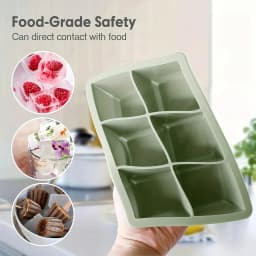 Ice Cube Tray Large Silicone Ice Cube Moulds with Removable Lids Large Square Ice Cube Moulds Easy Release Reusable BPA Fr