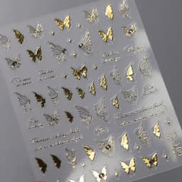 1pcs 5D Diamond Butterfly Nail Art Stickers Holographic Butterfly Nail Decorations Decals DIY Self-Adhesive Slider Accessories