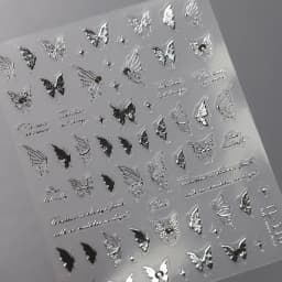 1pcs 5D Diamond Butterfly Nail Art Stickers Holographic Butterfly Nail Decorations Decals DIY Self-Adhesive Slider Accessories