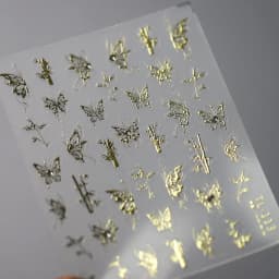 1pcs 5D Diamond Butterfly Nail Art Stickers Holographic Butterfly Nail Decorations Decals DIY Self-Adhesive Slider Accessories