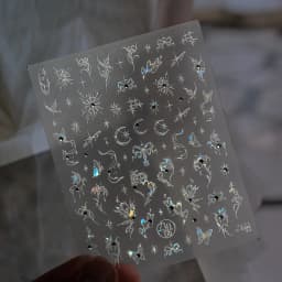 1pcs 5D Diamond Butterfly Nail Art Stickers Holographic Butterfly Nail Decorations Decals DIY Self-Adhesive Slider Accessories