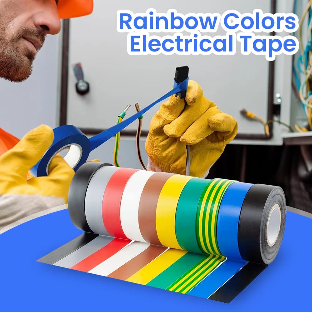 1 Piece PVC Colored Electrical Tape Is Waterproof, Flame-Retardant, Insulated, and Environmentally Friendly