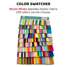 Color 01~40 Stretch Mochi Plush Minky Fabric 1mm Pile 95% Polyester 5% Spandex Stretch Four Side Plush Fabric For Diy Sewing Toy