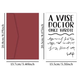 1PC Doctorate Degree Greeting Card,Funny Phd Graduation Thank You Card,Jokey Doctor's Handwriting Card,A Wise Doctor Once Wrote