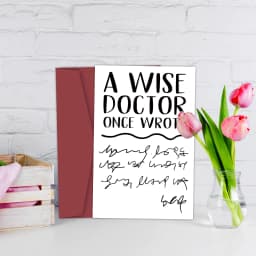 1PC Doctorate Degree Greeting Card,Funny Phd Graduation Thank You Card,Jokey Doctor's Handwriting Card,A Wise Doctor Once Wrote