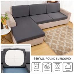 Real Waterproof Sofa Cushion Cover For Home Solid color Protector Sofa Cover Cheap Sofa Seat Cover Slipcover Furniture Protector