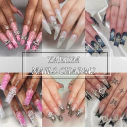 25PCS Star Nail Charms 3D Alloy Nail Art Charms 4 Styles Silver Stars Nail Rhinestones Crystal Pentagram Nail Gems for DIY Craft