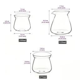 NEW 520ml Glass Coffee Pot,Coffee Carafe,200ml 275ml Coffee Server for Pour Over Coffee Maker Drip Coffee Set