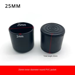 Round Rubber Chair Leg Pad 10/12/14/16/20/25mm Furniture Leg Table End Plug PVC Silent Anti-slip Floor Protection Cap Foot Cover