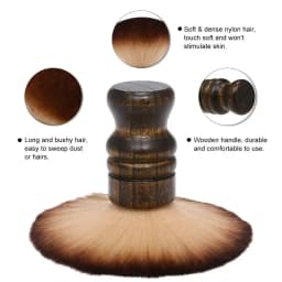 Professional Salon Solid Wood Handle Hairdressing Neck Brush Cutting Cleaning Brush Barber Salon Accessories Styling Supplies