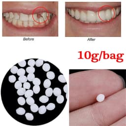 10g/Bag Tooth Repair Kit-Thermal Beads for Filling Fix The Missing and Broken Tooth or Adhesive The Denture Fake Teeth