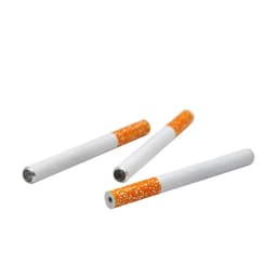 Creative cigarette shaped metal pipe washable portable filtering aluminum pipe Durable Ceramic tobacco Cigarette pipe