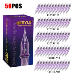 OFEYLE 20/50/100PCS Mixed Professional Tattoo Cartridge Needles with Membrane Safety Cartridges Disposable Tattoo Needle