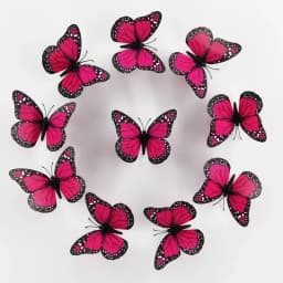New 10Pcs 4.72 In Monarch Butterfly Decoration Stickers Fake Butterflies for Crafts Artificial Wall 3D Home Decor