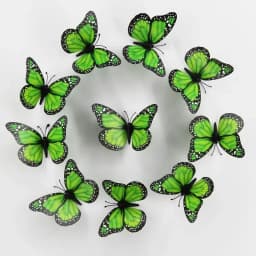 New 10Pcs 4.72 In Monarch Butterfly Decoration Stickers Fake Butterflies for Crafts Artificial Wall 3D Home Decor