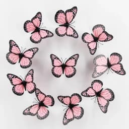 New 10Pcs 4.72 In Monarch Butterfly Decoration Stickers Fake Butterflies for Crafts Artificial Wall 3D Home Decor