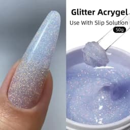 MSHARE 50g Shimmer Pink White Acrylic Gel TPO Free Glitter Shiny Extension Acryl Hard Gel Nails Sculpting Construction