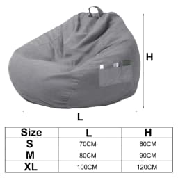 Lazy Seat Chair Sofa Cover Large Bean Bag Couch Soft Fluffy Breathable Adult Child Tatami Living Room Decorative without Filler