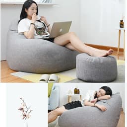 Lazy Seat Chair Sofa Cover Large Bean Bag Couch Soft Fluffy Breathable Adult Child Tatami Living Room Decorative without Filler