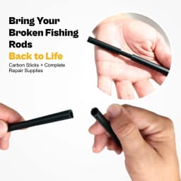 FishTrip Fishing Carbon Fiber Sticks Kit for Rod Repair High Strength 1mm~10mm*10cm for Repair Broken Fishing Rod