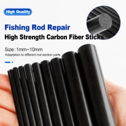 FishTrip Fishing Carbon Fiber Sticks Kit for Rod Repair High Strength 1mm~10mm*10cm for Repair Broken Fishing Rod