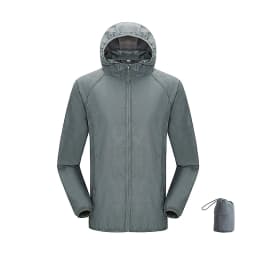 JNLN Men Women Waterproof Hiking Jackets Quick Dry Camping Windbreaker Unisex Outdoor Trekking Raincoat Anti UV Packable Clothes