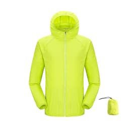 JNLN Men Women Waterproof Hiking Jackets Quick Dry Camping Windbreaker Unisex Outdoor Trekking Raincoat Anti UV Packable Clothes