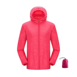 JNLN Men Women Waterproof Hiking Jackets Quick Dry Camping Windbreaker Unisex Outdoor Trekking Raincoat Anti UV Packable Clothes