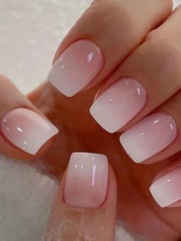 ARTAUG 24PCS Short Press On Nails Square Pink High Saturation Nails Press On Nails Summer Nails Fingertip French Trim