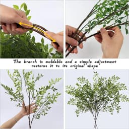 Artificial Green Plant 43.3 inch Fake Eucalyptus Leaf Flower Arrangement Accessories Wedding Home Room Decoration Fake Plants