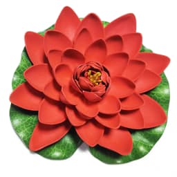 10/17/28cm Lotus Artificial Flower Floating Fake Lotus Plant Lifelike Water Lily Micro Landscape for Pond Garden Decor