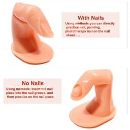 1pcs Plastic Finger Mode Manicure Practice Finger Nail Fashion Beginners Training Acrylic UV Gel Artificial Hand Finger Design
