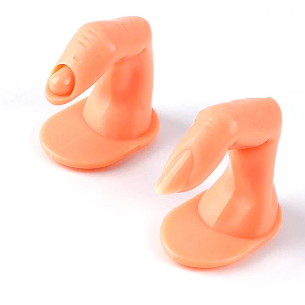 1pcs Plastic Finger Mode Manicure Practice Finger Nail Fashion Beginners Training Acrylic UV Gel Artificial Hand Finger Design