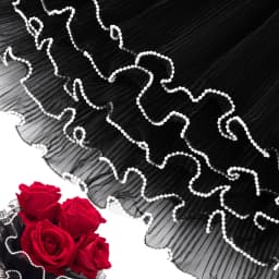Flower Wrapping Paper with Pearl Edges, Black Bouquet Wrapping Paper, Korean Florist Flower Wrapping Paper, Wedding Gift Wrappin