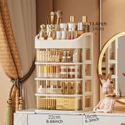 1pc Multi-layer Makeup Storage Box,Cosmetics Storage For Skin Care,Eyeshadow,LotionsLipstick,Great For Dresser,Bathroom,Bedroom