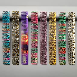 Hair Cutting Comb With Scale Cyan Yellow Ruler Haircut Combs Barber Shop Hairdressing Hairbrush Salon Styling Tools Y0521