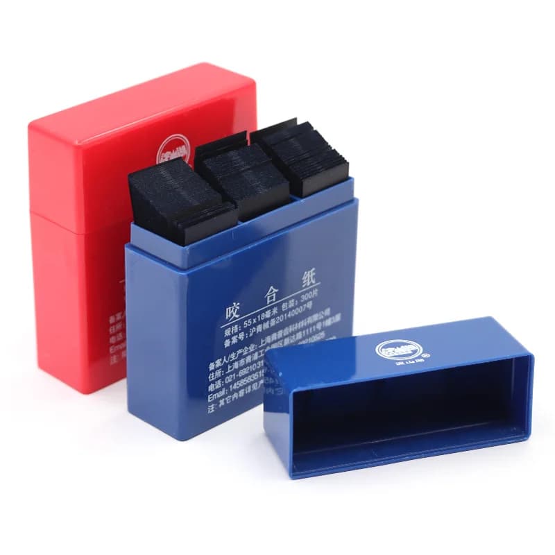 300Sheets Dental Articulating Paper Double-sided Bite Strips Blue / Red 55*18mm Tooth Whitening Articulation Paper Materials
