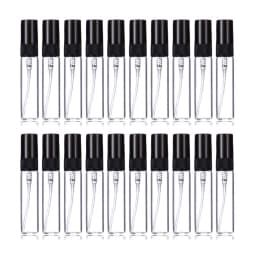 20pcs 2ml 3ml 5ml 10ml Mini Portable Perfume Bottle Spray Refillable Cosmetic Sample Glass Bottling Empty Container
