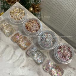 4/1Box Irregular Foil Opal Nail Glitter Sequins Sparkly Gradient Symphony Polarized Flakes Silver Gold Mixed Nail Art Decoration