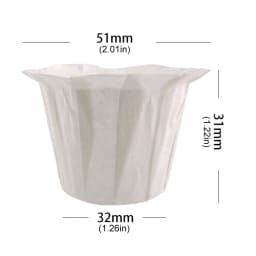 100Pcs Coffee Filter Papers Replacement White Coffee Paper Pod Disposable K Cup Filters Coffee Paper Pods for Keurig 1.0 2.0