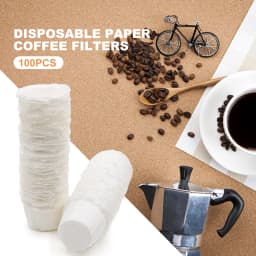 100Pcs Coffee Filter Papers Replacement White Coffee Paper Pod Disposable K Cup Filters Coffee Paper Pods for Keurig 1.0 2.0
