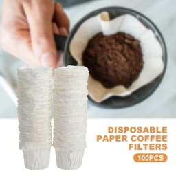 100Pcs Coffee Filter Papers Replacement White Coffee Paper Pod Disposable K Cup Filters Coffee Paper Pods for Keurig 1.0 2.0