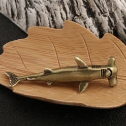 Hammerhead Shark Brass Decorative Figurines Marine Organisms Souvenir Desk Decoration Metal Figurine Ornaments Gift
