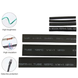 127Pcs Heat Shrink Tube Sleeving Tubing Assortment Kit Electrical Connection Electrical Wire Wrap Cable Waterproof Shrinkage 2:1