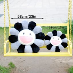 1 Pcs Creative Sunflower Stuffed Cushion Flower Plush Pillow Cute Smile Rainbow Sunflower Decor Pillow Office Back Plush Cushion