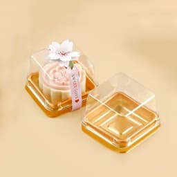 50pcs Clear Plastic Mini Cake Box Set Baking and Kitchen Tools, ldeal for Camping, Dining, Restaurants and Bakeries