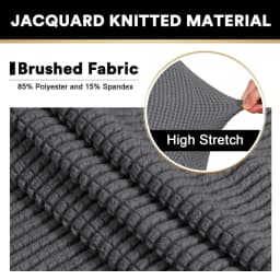 3 Sizes Square Jacquard Durable Customized Stretch Footrest Ottoman Cover Folding Storage Stool Furniture Protector Slipcover