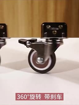 4pcs Universal Swivel Casters Heavy Duty Furniture Wheel Castor Silent Trolley Wheels for Table Chair Sofa with Safety Brake