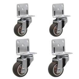 4pcs Universal Swivel Casters Heavy Duty Furniture Wheel Castor Silent Trolley Wheels for Table Chair Sofa with Safety Brake